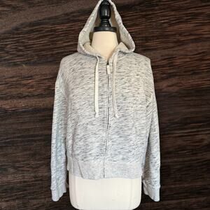 J. Crew Factory Light Heather Gray Zip-Up Hoodie